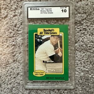 1987 Hygrade Mickey Mantle All-Time Great New York Yankees Card Elite Gem MT 10